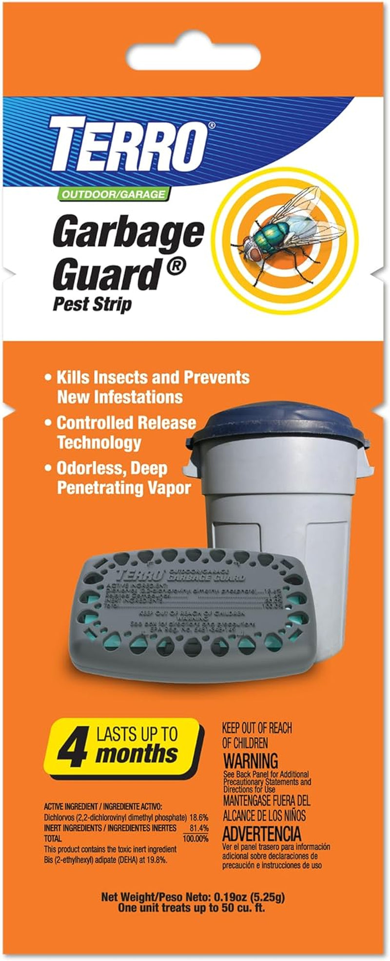 T800 Garbage Guard Trash Can Insect Killer - Kills Flies, Maggots, Roaches, Beetles, and Other Insects