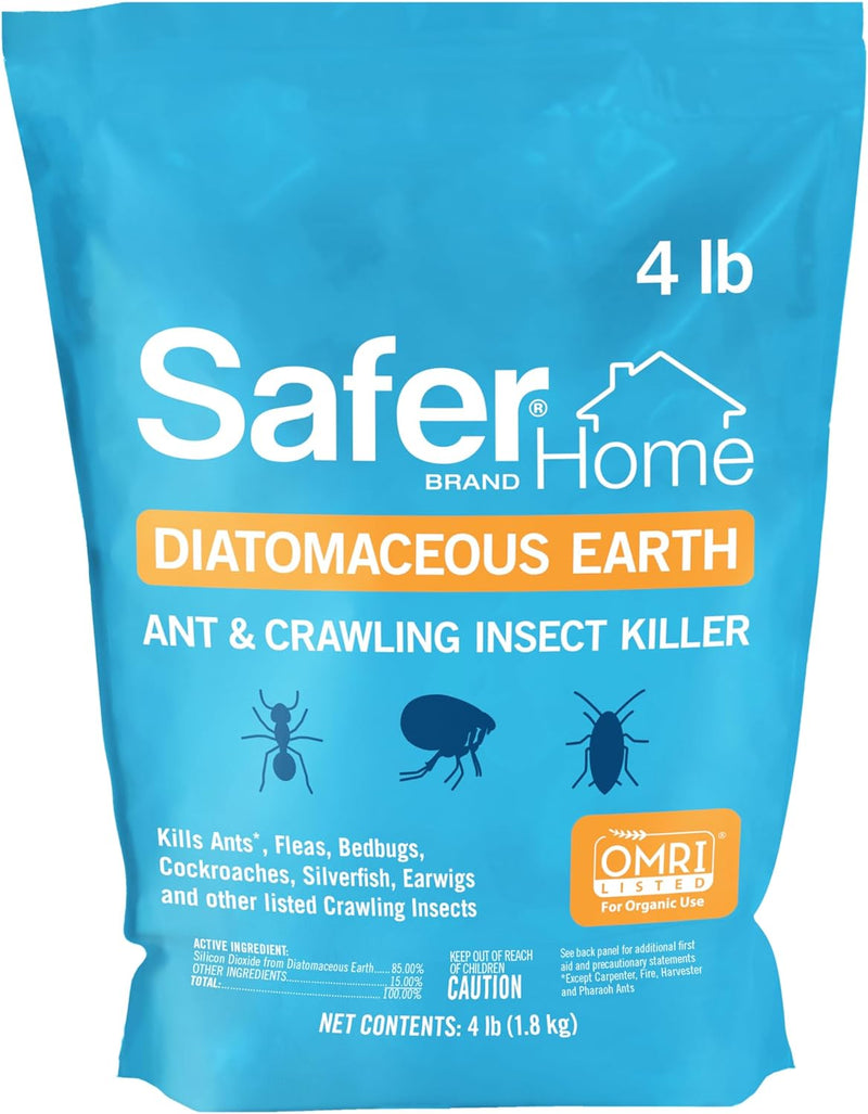 Home SH51703 OMRI Listed Diatomaceous Earth - Ant, Roach, Bedbug, Flea, Silverfish, Earwig, & Crawling Insect Killer