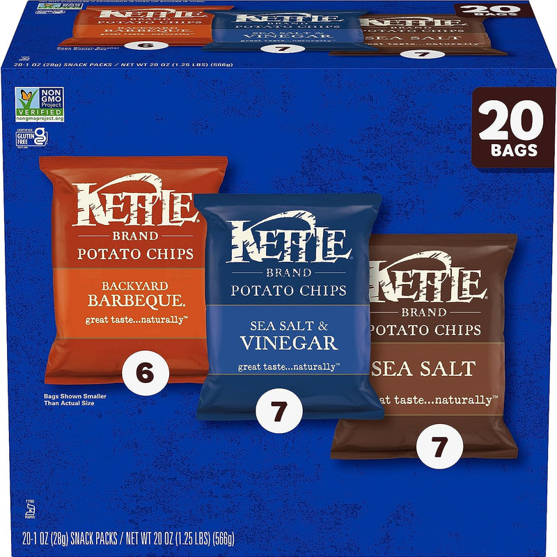 Potato Chips Variety Pack, 1 Oz, 20 Ct