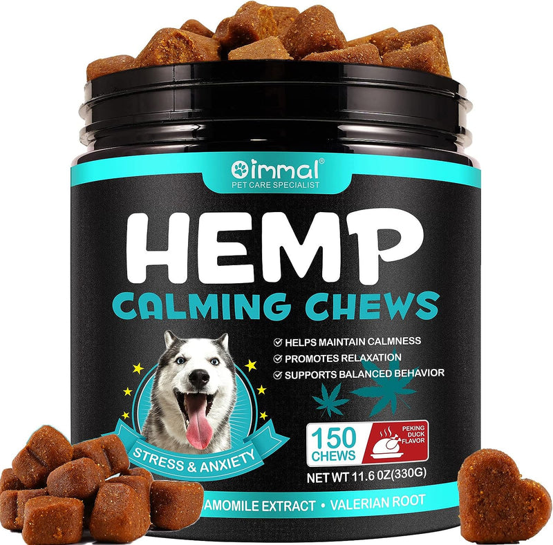 Calming Chews for Dogs,Quiet Moments Dog Calming Treats,Help Promote Relaxation,Dogs Anxiety Stress Relief-Barking,Separation,Thunder,Travel Issues,Duck Flavor,11.6 Oz (330G),150 Count