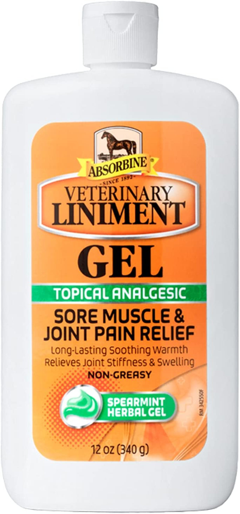Veterinary Liniment Topical Analgesic Sore Muscle and Arthritis Pain Relief Warming Liniment Rub, 12 Ounce Gel