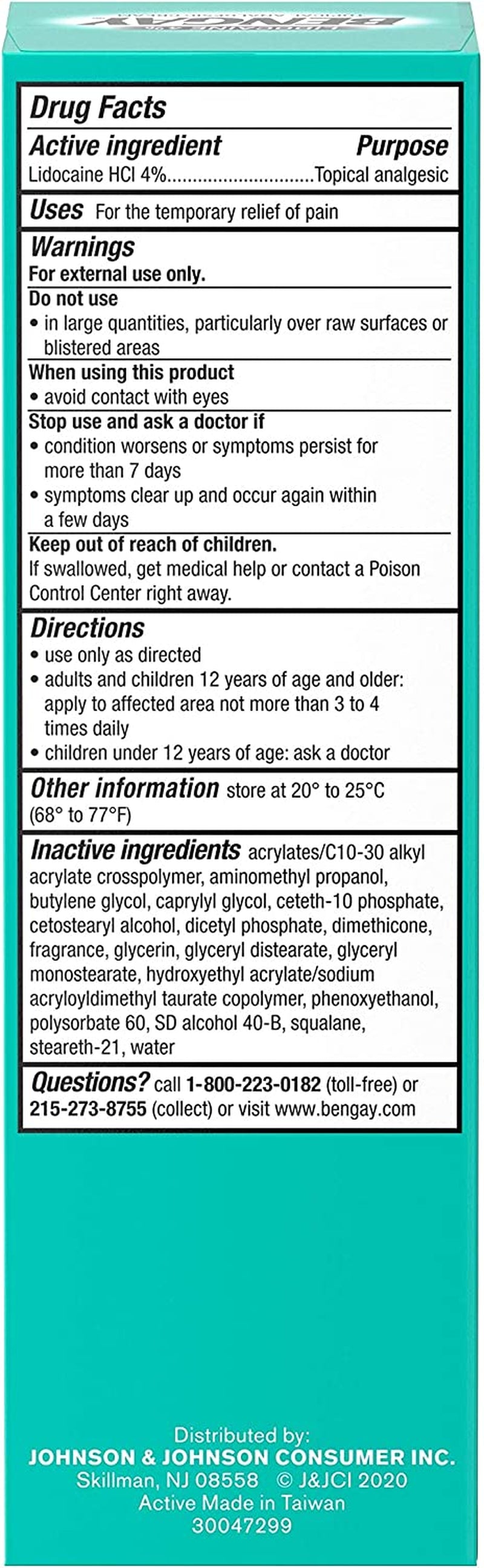 Pain Relieving Lidocaine Cream, Non-Greasy Topical Analgesic Cream with the Maximum Strength Numbing Relief of 4% Lidocaine Hcl, Pleasant and Soothing Tropical Jasmine Scent, 3 Oz