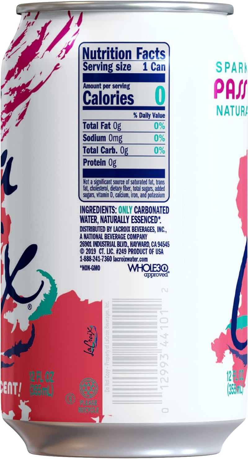 Sparkling Water, Passionfruit, 12 Fl Oz (Pack of 12)