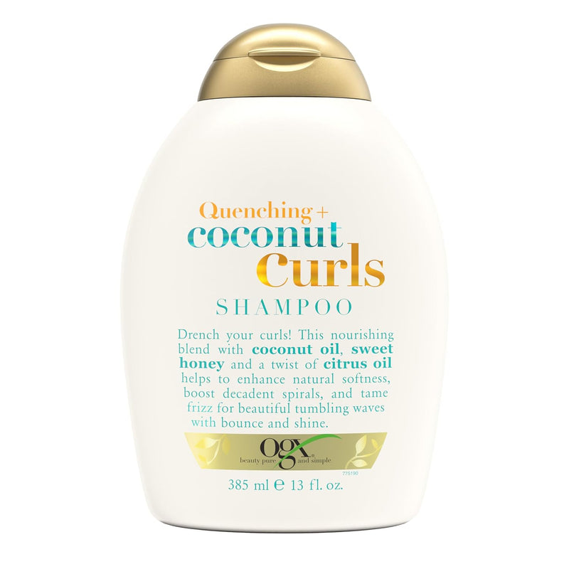 Quenching + Coconut, Curl-Defining Shampoo, Hydrating & Nourishing Curly Hair Shampoo with Coconut Oil, Citrus Oil & Honey, Paraben, Sulfate-Free Surfactants, 13 Floz