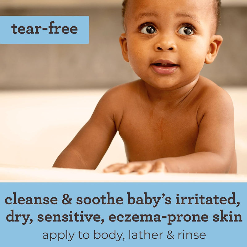 Cleansing Therapy Moisturizing Baby Body Wash with Natural Oatmeal & Provitamin B5, Gentle Tear-Free Baby Bath Wash for Sensitive & Eczema-Prone Skin, Hypoallergenic, 8 Oz