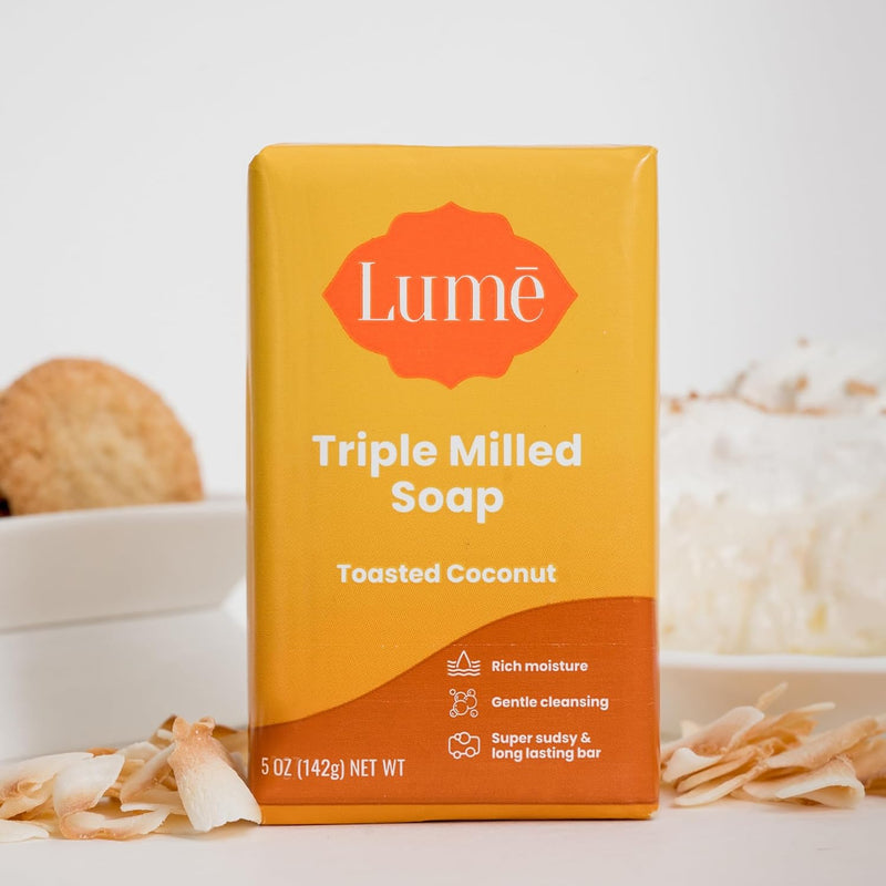 Triple Milled Soap - Rich Moisture & Gentle Cleansing - Paraben Free, Phthalate Free, Skin Safe - 5 Ounce (Toasted Coconut)