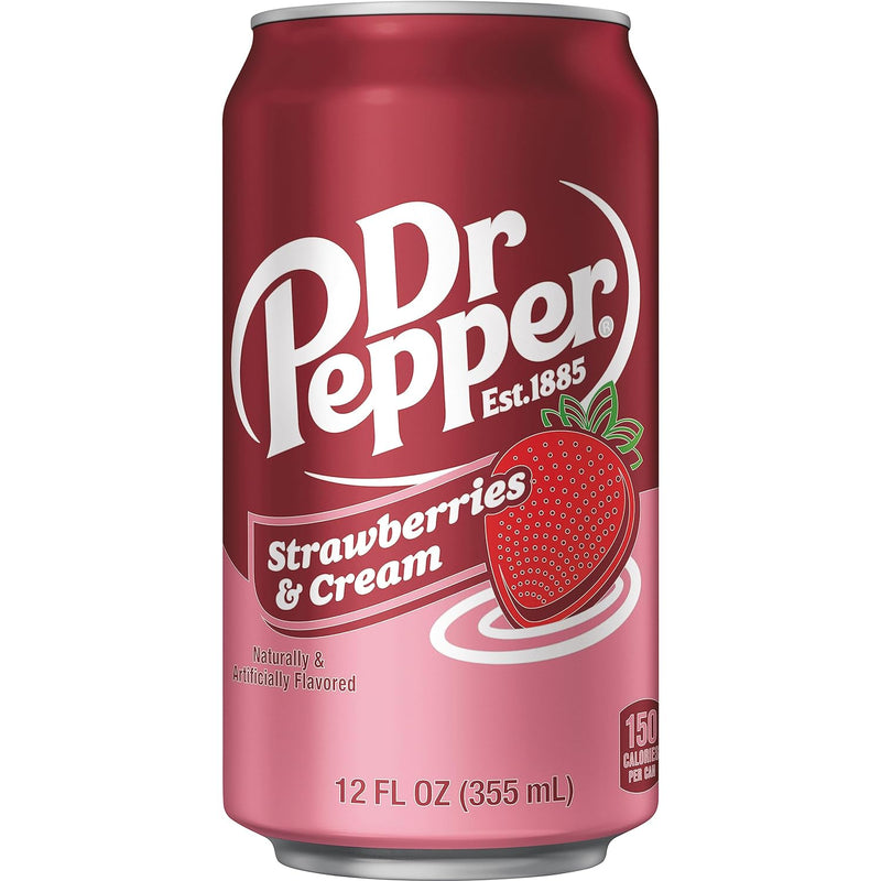 Strawberries and Cream Soda, 12 Fl Oz Cans, 12 Pack