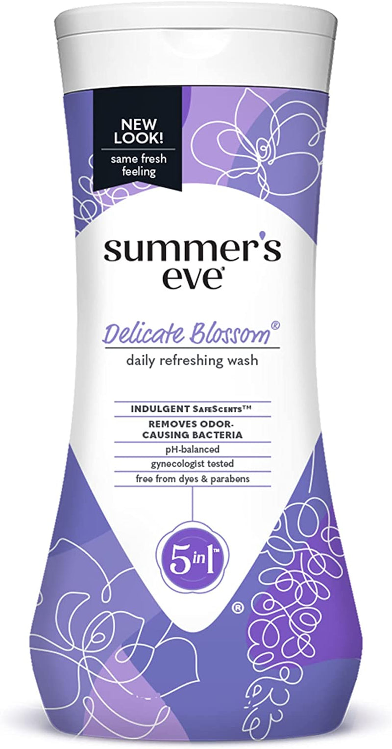 Delicate Blossom Daily Refreshing All over Feminine Body Wash, Removes Odor, Feminine Wash Ph Balanced, 15 Fl Oz