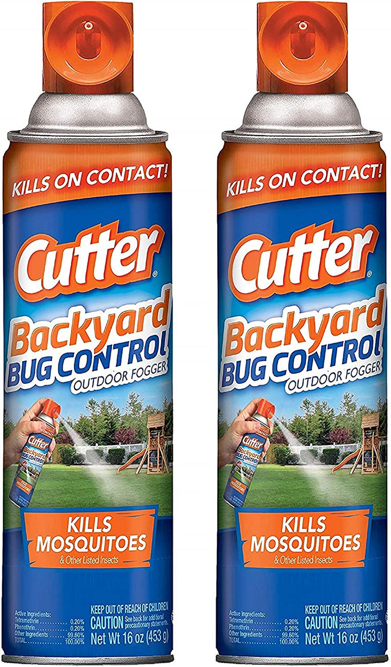 Cutter Backyard Bug Control - Outdoor Fogger - Kills Mosquitoes - 16 OZ (453 G) per Can - Pack of 2 Cans