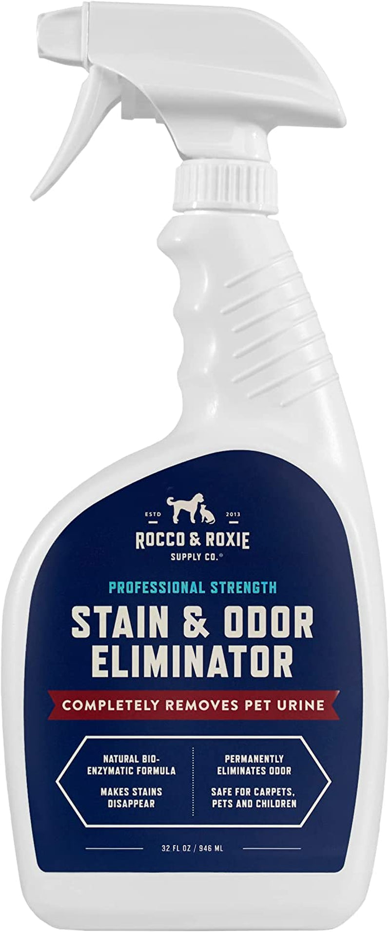 Stain & Odor Eliminator for Strong Odor, 32Oz Enzyme Pet Odor Eliminator for Home, Carpet Stain Remover for Cats & Dog Pee, Enzymatic Cat Urine Destroyer, Carpet Cleaner Spray