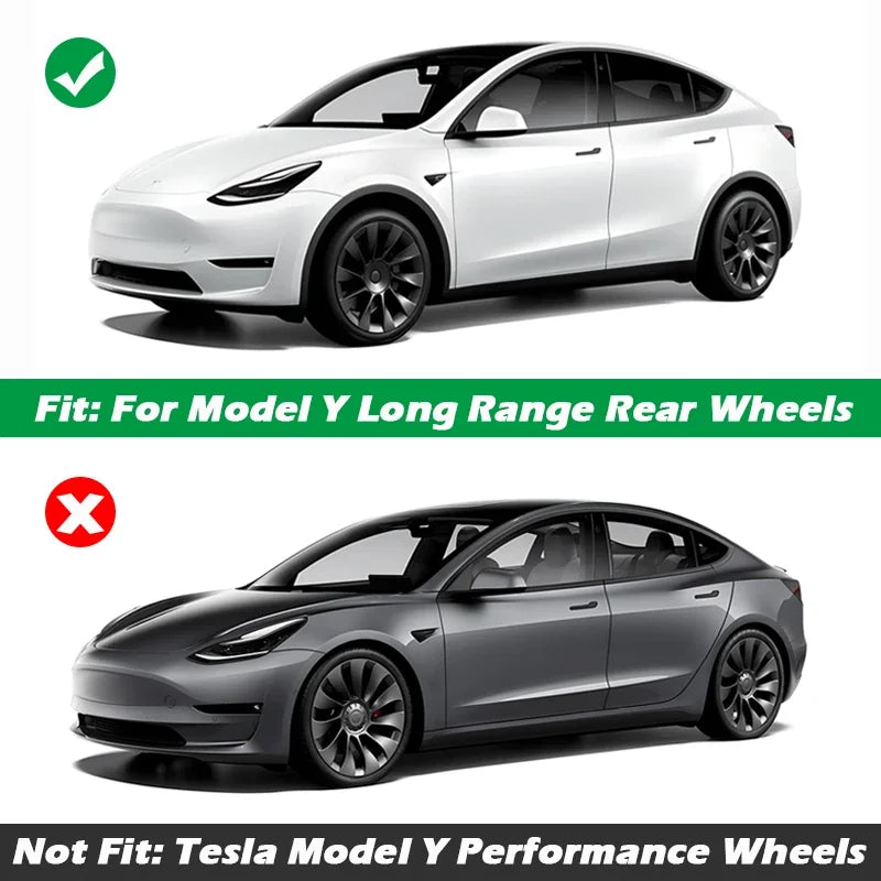 Tesla Model Y 20-inch Rim Wheel Hub Protection Patch ABS Wheel Guard Covers Short Eye-Catching Design for 2018-2024 Models