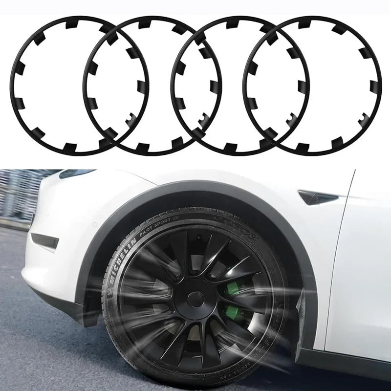 Tesla Model Y 20-inch Rim Wheel Hub Protection Patch ABS Wheel Guard Covers Short Eye-Catching Design for 2018-2024 Models