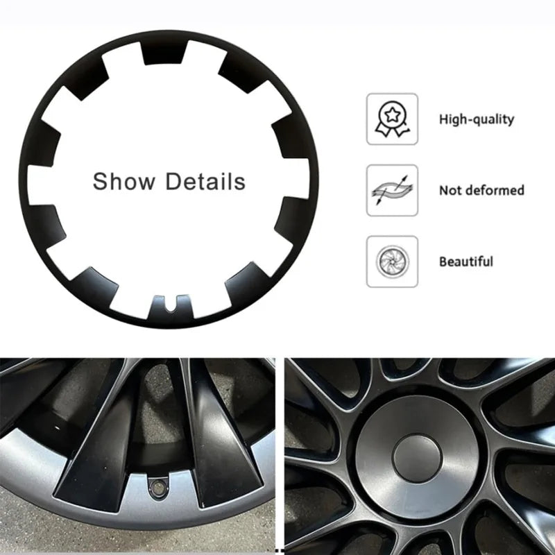 Tesla Model Y 20-inch Rim Wheel Hub Protection Patch ABS Wheel Guard Covers Short Eye-Catching Design for 2018-2024 Models