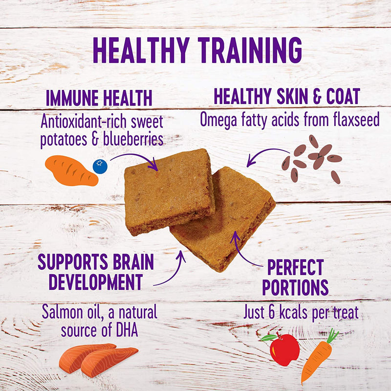 Soft Puppy Bites Healthy Grain-Free Treats for Training, Dog Treats with Real Meat and DHA, No Artificial Flavors (Lamb & Salmon, 3-Ounce Bag)