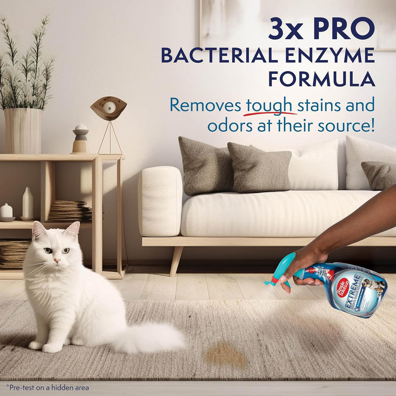 Extreme Pet Stain and Odor Remover, Enzymatic Cleaner with 3X Pro-Bacteria Cleaning Power, 32 Ounces