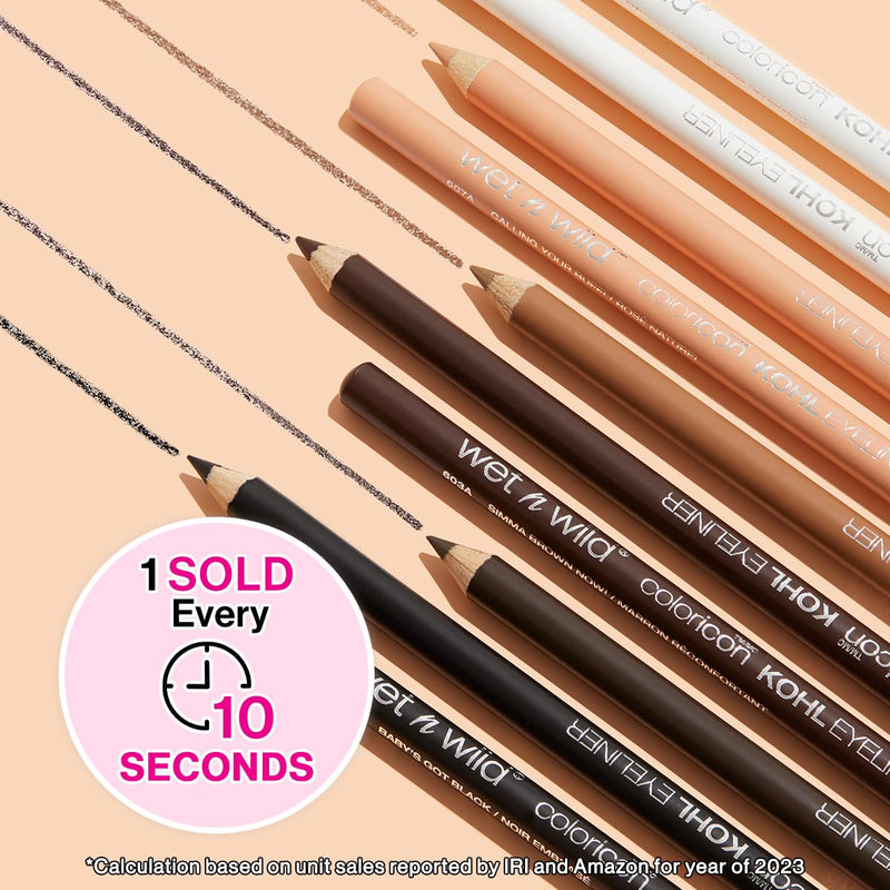 Color Icon Kohl Eyeliner Pencil - Rich Hyper-Pigmented Color, Smooth Creamy Application, Long-Wearing Matte Finish Versatility, Cruelty-Free & Vegan - Simma Brown Now!