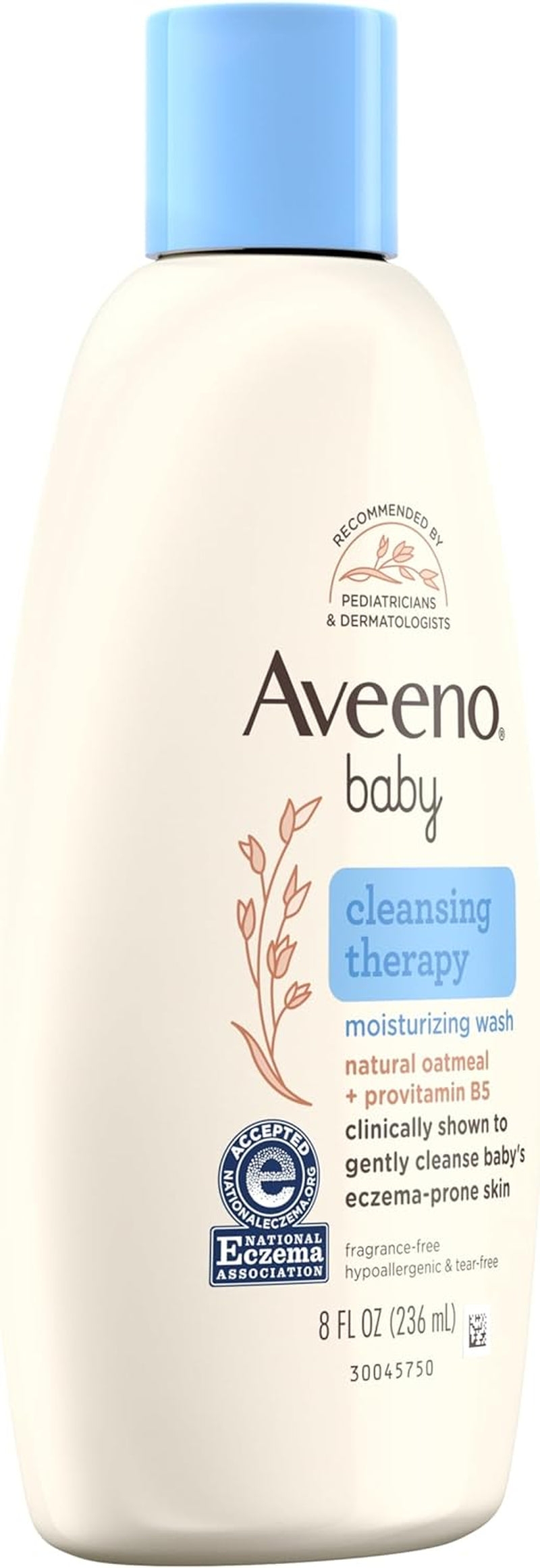 Cleansing Therapy Moisturizing Baby Body Wash with Natural Oatmeal & Provitamin B5, Gentle Tear-Free Baby Bath Wash for Sensitive & Eczema-Prone Skin, Hypoallergenic, 8 Oz