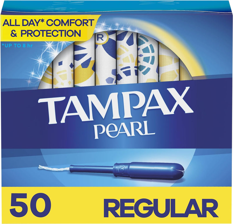 Pearl Tampons Regular Absorbency, with Leakguard Braid, Unscented, 50 Count