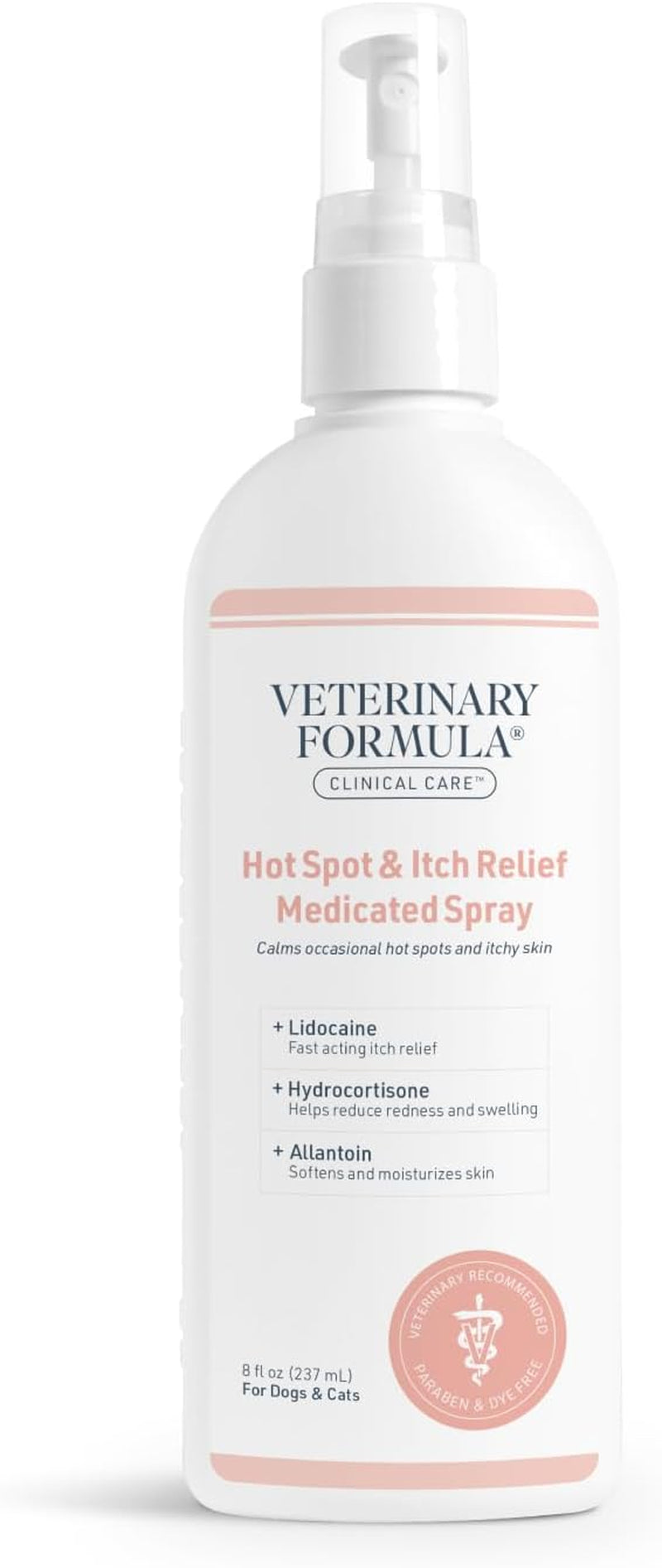 Clinical Care Hot Spot & Itch Relief Medicated Spray, 8Oz – Easy to Use Spray for Dogs & Cats – Helps Alleviate Sensitive Skin, Scratching, and Licking of Coat