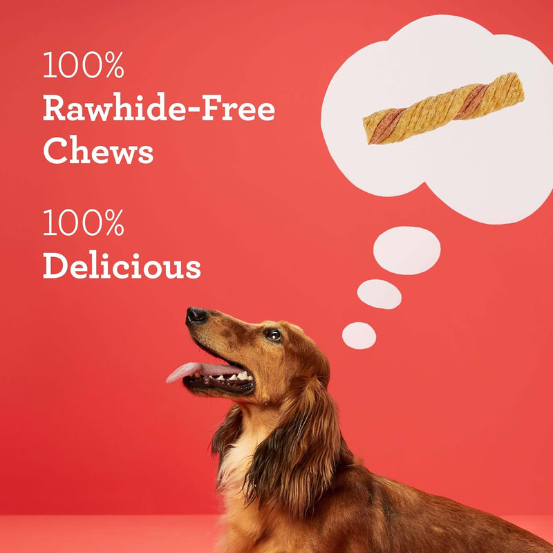 Puffy Rolls Chews for Dogs, 8 Count, Treat Your Dog to Easy-To-Digest Rawhide-Free Chews Made with Real Peanut Butter and Bison